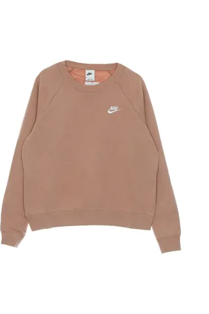 Nike Sweatshirts & Hoodies, Dames, Bruin, S, Katoen, Essentiële Fleece Crew Dames Sweatshirt