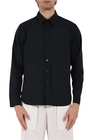 Aspesi Overhemden, Heren, Blauw, XL, Katoen, Utility Katoenen Overhemd