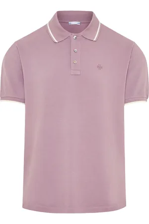 Jacob Cohen Tops, Heren, Paars, XL, Katoen, Katoenen poloshirt met geborduurd logo