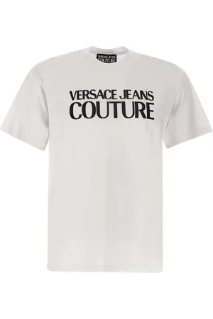 VERSACE Tops, Heren, Wit, L, Katoen, T-Shirts