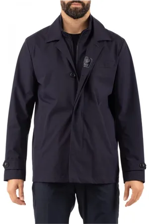 FAY Jassen, Heren, Blauw, XL, Stijlvolle Blouson Jas