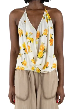 Acne Studios Tops, Dames, Veelkleurig, S, Oranje Wit Gestreepte Blouse