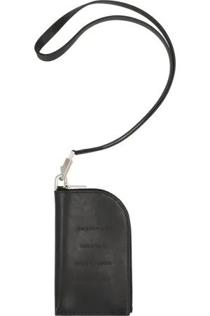 Rick Owens Accessoires, Heren, Zwart, ONE Size, Leer, Kalfsleren Portemonnee met Riem