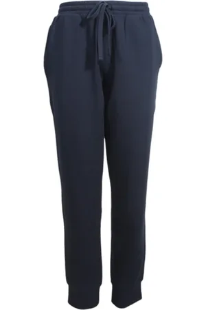 Emporio Armani Broeken, Heren, Blauw, S, Katoen, Katoenen sweatpants met elastische taille