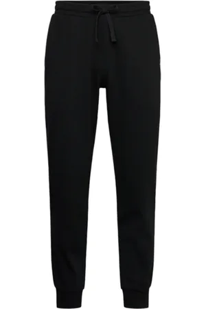 Emporio Armani Broeken, Heren, Zwart, XL, Katoen, Katoenen sweatpants met elastische tailleband
