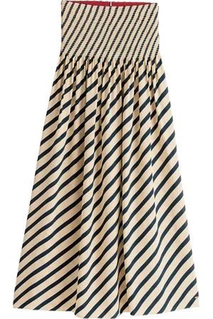 Tommy Hilfiger Rokken, Dames, Veelkleurig, 2Xs, Nacht Blauw Room Gestreepte Rok