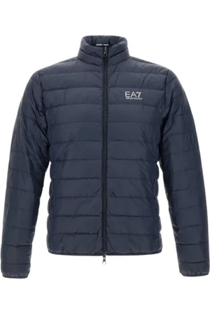 EA7 Jassen, Heren, Blauw, 2Xl, Stijlvolle Jassen Collectie