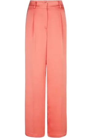 Dante 6 Broeken, Dames, Roze, M, Satijn, Satin Smart Pants Elegant Design