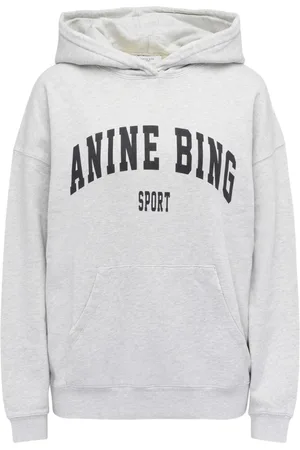 ANINE BING Sweatshirts & Hoodies, Dames, Grijs, L, Grijze Harvey Sweatshirt Hoodie