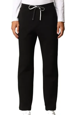 Emporio Armani Broeken, Heren, Zwart, S, Katoen, Katoenen sweatpants met elastische taille