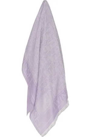 Twin-Set Accessoires, Dames, Paars, ONE Size, Gestreepte viscose sjaal