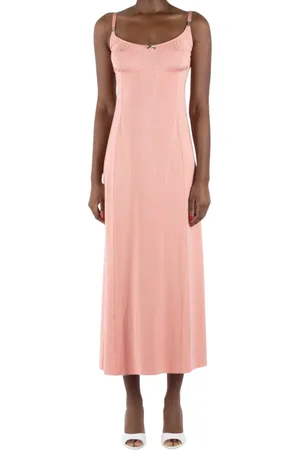 Paco rabanne Kleedjes, Dames, Oranje, S, Perzik Viscose Jurk