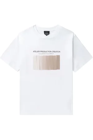 A.P.C. Tops, Dames, Wit, S, Katoen, Biologisch Katoen Franck T-Shirt