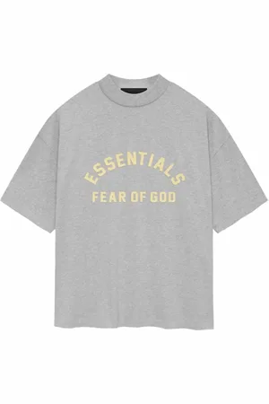 FEAR OF GOD Tops, Heren, Grijs, XS, Klassiek Heather Grey T-shirt