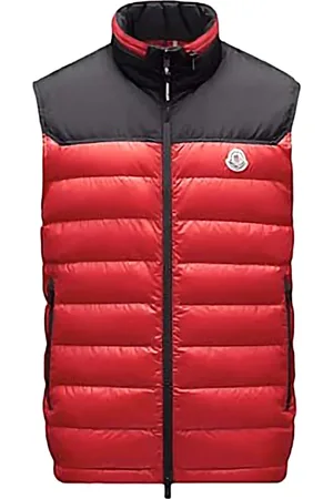 Moncler Jassen, Heren, Rood, S, Stijlvolle Puffer Vest voor Mannen