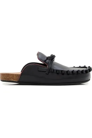 J.W.Anderson Schoenen, Dames, Zwart, 37 EU, Leer, Ruffle Loafer Mules