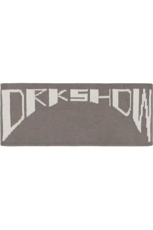 Rick Owens Accessoires, Heren, Grijs, ONE Size, Katoen, Katoenen band met contrasterend kleurlogo