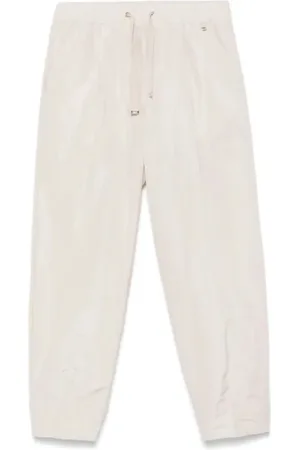 HERNO Broeken, Dames, , M, Polyester, Wijde Broek met Elastische Taille