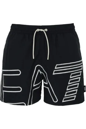 EA7 Korte broeken, Heren, Zwart, S, Zwart zee kleding voor mannen