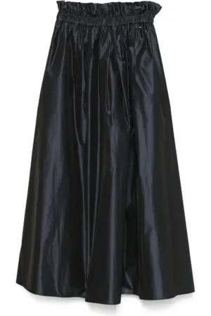HERNO Rokken, Dames, Blauw, S, Polyester, Iridescent Sportrok met Elastische Taille