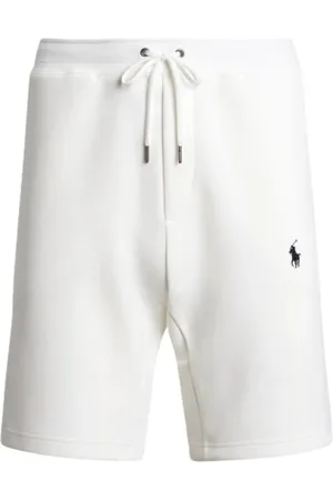 Ralph Lauren Korte broeken, Heren, Wit, XS, Katoen, Shorts van dubbelgebreid katoenmengsel