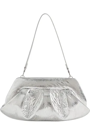 THEMOIRÈ Tassen, Dames, Grijs, ONE Size, Leer, Ananas Stijl Tas