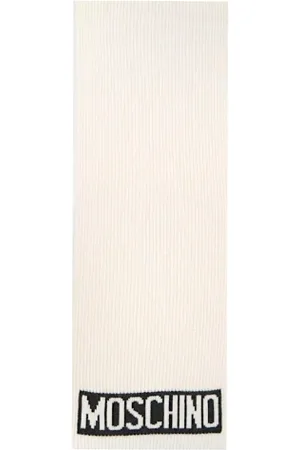 Moschino Accessoires, Heren, Wit, ONE Size, Wol, Wolmix Herensjaal
