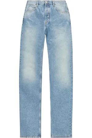 The Attico Jeans, Dames, Blauw, W29, Katoen, Elegante Katoenen Lange Broek