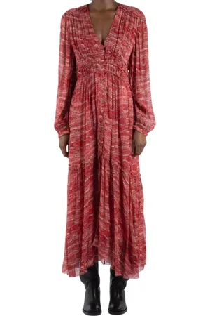 Isabel Marant Kleedjes, Dames, Rood, L, Rode Viscose Jurk