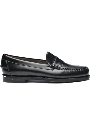 SEBAGO Schoenen, Heren, Zwart, 43 EU, Leer, Handgemaakte Zwarte Leren Mocassins