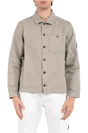 C.P. Company Jassen, Heren, , XL, Katoen, Katoenen en linnen overshirt met rits