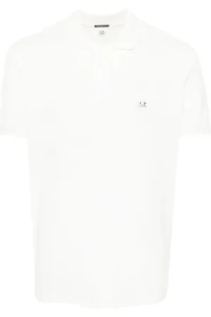 C.P. Company Tops, Heren, , L, Katoen, Logo Patch Polo Shirt
