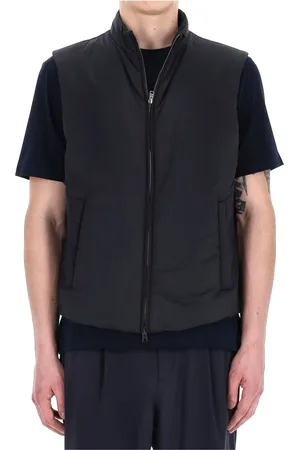 HERNO Jassen, Heren, Blauw, M, Nylon, Blauw Nylon Vest Lichtgewicht