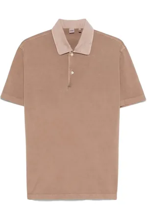 Aspesi Tops, Heren, Bruin, L, Katoen, Klassieke Polo Shirt