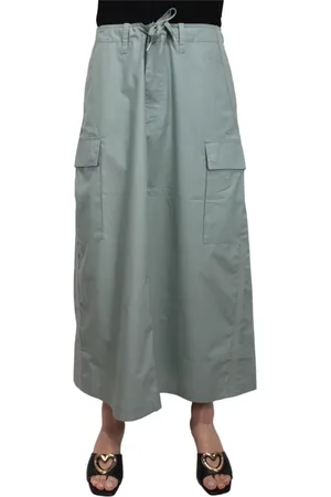 Blauer Rokken, Dames, Groen, W26, Katoen, Katoenen rok met voorzakken