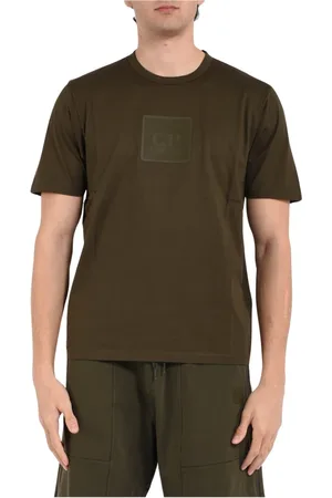 C.P. Company Tops, Heren, Groen, S, Katoen, Stadsserie Katoenen T-shirt