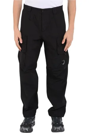 C.P. Company Broeken, Heren, Zwart, S, Nylon, Cargo nylon broek met elastische taille