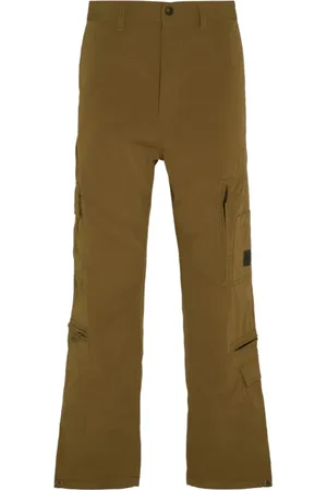 HUGO BOSS Broeken, Heren, Groen, L, Polyester, Cargo Polyester Broek met Voorlogo