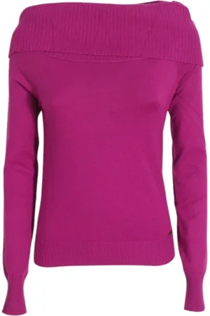 Twin-Set Truien, Dames, Roze, S, Geribbelde Coltrui Sweater