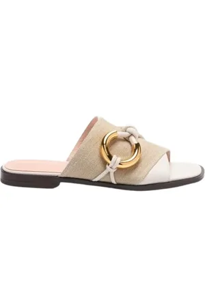Coccinelle Schoenen, Dames, , 38 EU, Katoen, Sandalen met Metalen Details