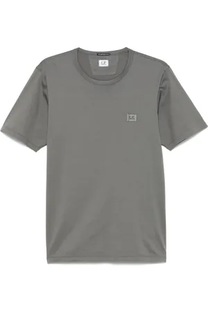 C.P. Company Tops, Heren, Grijs, M, Korte Mouw T-Shirts Smoked Pearl