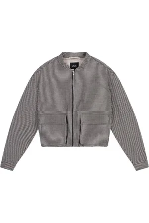 Alix the label Jassen, Heren, Grijs, S, Elegante Boucle Jas met Moderne Twist