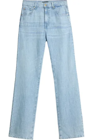 7 for all Mankind Jeans, Dames, Blauw, W30, Denim, Lichtblauwe Denim Broek