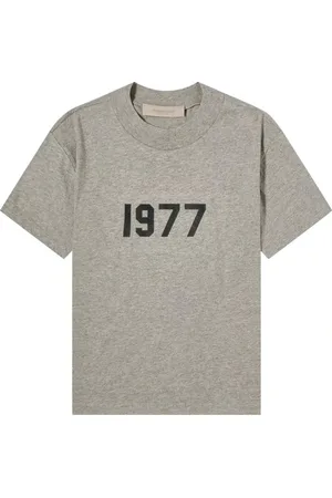 FEAR OF GOD Tops, Heren, Grijs, S, 1977 T-shirt Licht Havermeel