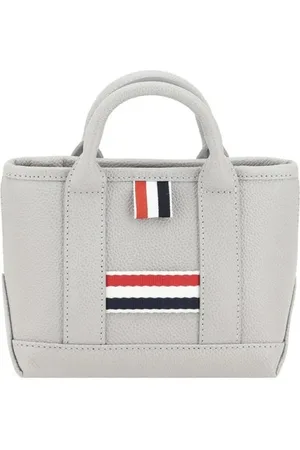 Thom Browne Tassen, Dames, Grijs, ONE Size, Klassieke leren tote tas