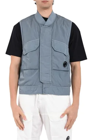 C.P. Company Jassen, Heren, Blauw, M, Chrome Gilet met verborgen ritssluiting