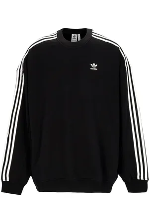 adidas Sweatshirts & Hoodies, Dames, Zwart, M, Katoen, Oversized Crewneck Sweatshirt