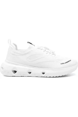 Karl Lagerfeld Schoenen, Dames, Wit, 38 EU, Logo-versierde sneakers
