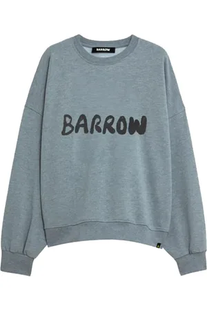 BARROW Sweatshirts & Hoodies, Dames, Blauw, L, Lichtgrijs Melange Sweatshirt