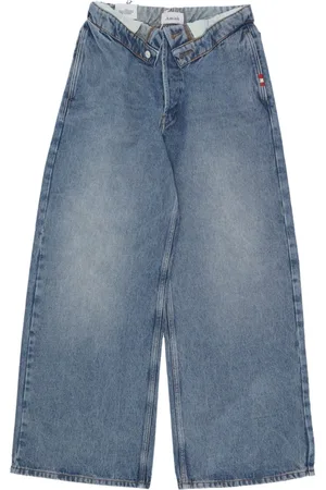 AMISH Jeans, Dames, Blauw, W29, Denim, Oprollen Denim Jeans